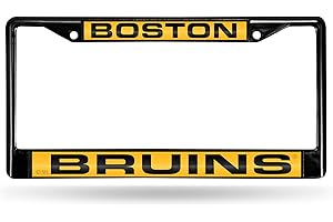 Rico Industries NHL Black Laser Cut Chrome Frame 12" x 6" Black Laser Cut Chrome Frame - Car/Truck/SUV Automobile Accessory