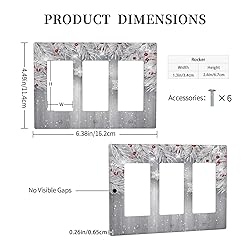 Christmas Snowflake Planks Triple Rocker Light