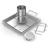 Beer Can Chicken Roaster Rack - INCLUDES 4 VEGETABLE SPIKES - Stainless Steel Vertical BBQ Roasting Holder for Grill Smoker or Oven - Dishwasher Safe Barbecue Stand & Extra Deep Drip Pan