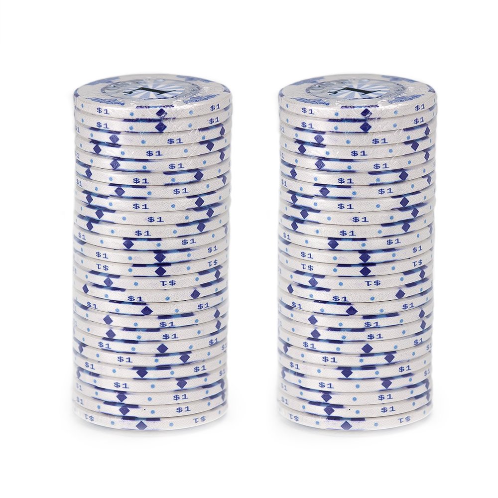 Pack of 50 Brybelly Scroll Casino Grade Ceramic Poker Chip 10Gram
