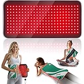Red Light Therapy for Body, 24" x 12" Large Size (250 LEDs) Near Infrared Red Light Therapy Mat, 660nm&850nm, Adjustable Timer and Power Levels, Sweat-Resistant & Easy-Clean for Pain Relief