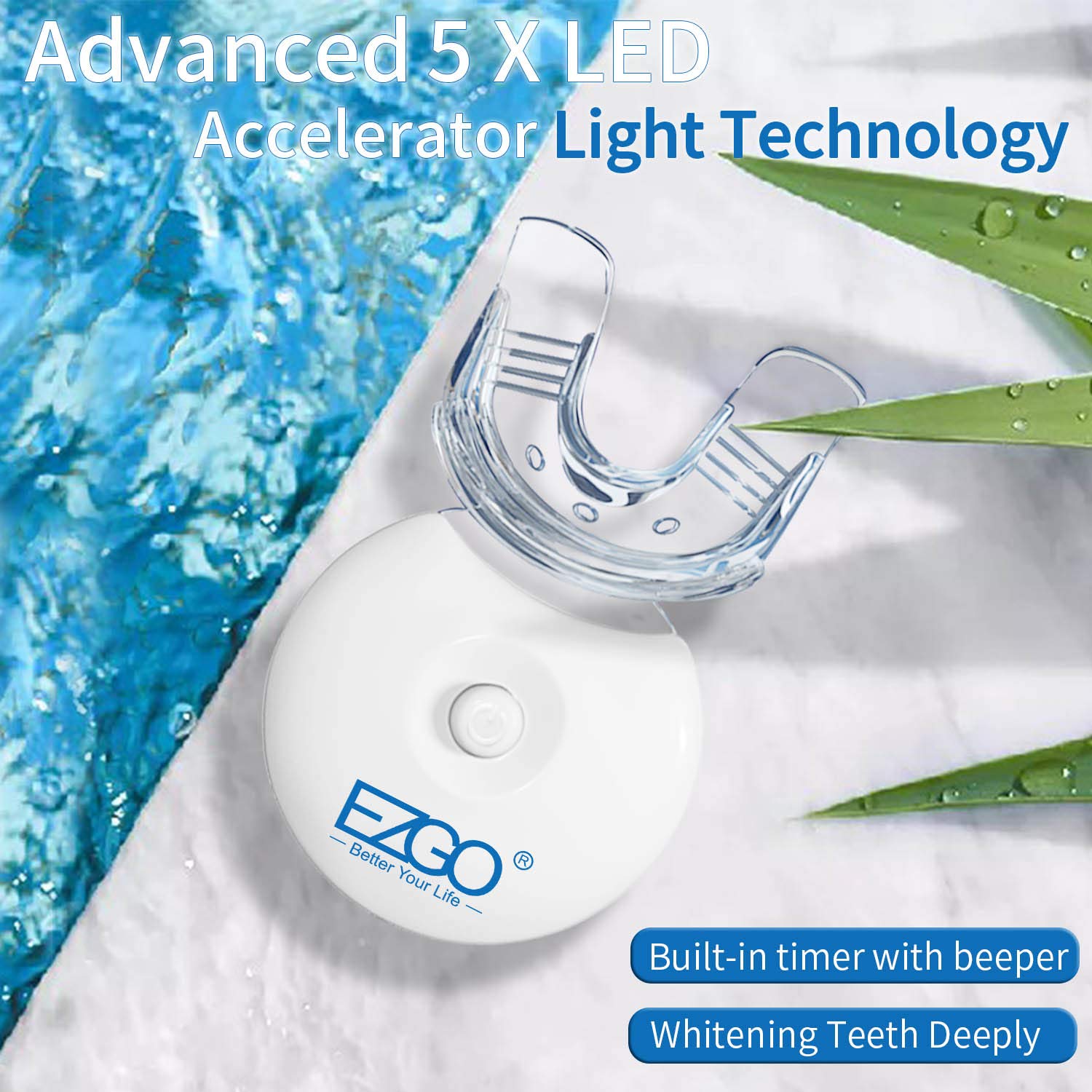 Teeth Whitening Kit with LED Light, 10min Fast-Result Teeth Whitening, Non-Sensitive Teeth Whitener and Teeth Whitening Gel Pen, Carbamide Peroxide Tooth Whitening Remove Stains from Coffee and Soda: Beauty