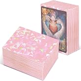 200 Pcs Holographic Card Sleeve, for Trading Cards, Pink, Classic | Holo Kpop Postcard Card Protector, Laser Flashing, Matte Cracked Ice Sleeves, 2.6 x 3.6", for Game, Photo, Sports Cards