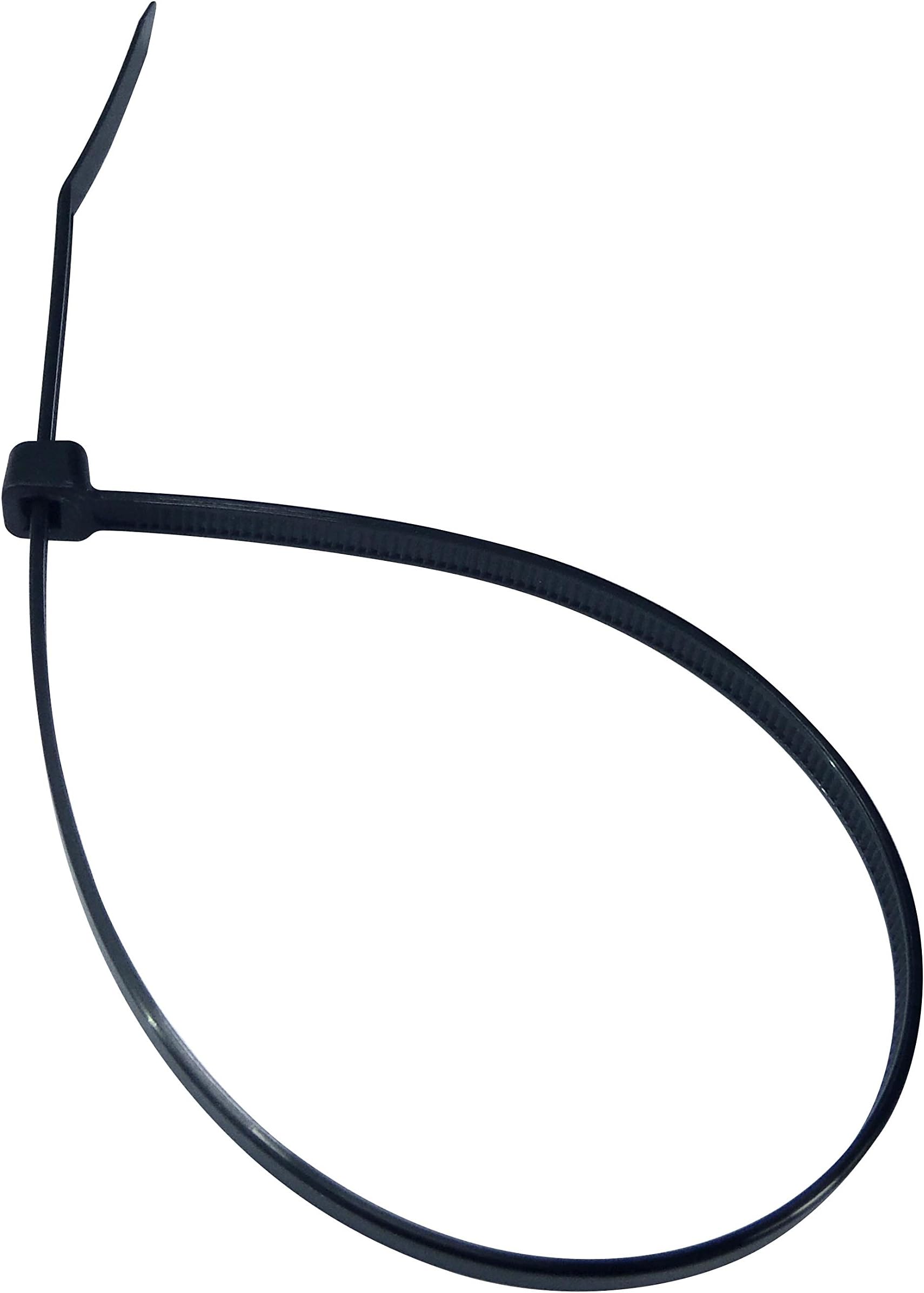 Cambridge Cable Ties 11-in 50 Lb Tensile Strength Standard Duty Self Locking UV Resistant Black Zip Ties, 1,000 Pack, UL Listed, Contractor Quality and Strength