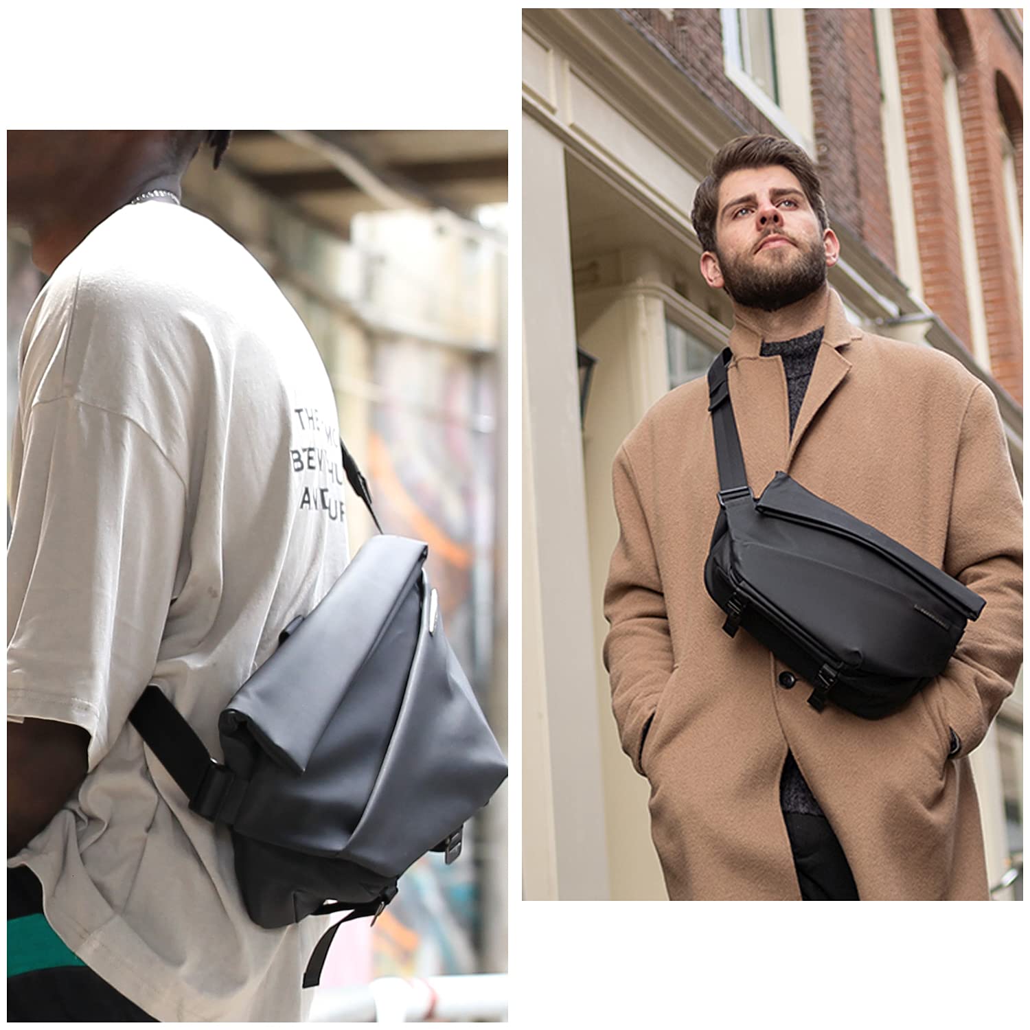 NIID D1 Chest Pack Sling Bag - Ultra-Slim Crossbody Bag, Anti-Theft Design, Multiple Pockets, 15x10.8x1 Inch - View #2