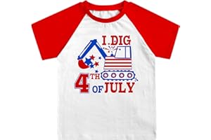 Lovefairy Kids 4th of July T-Shirt for 1-8 Years Boys Girls American Flag Shirts Independence Day Patriotic Tee
