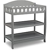 Delta Children Infant Changing Table with Pad, Grey