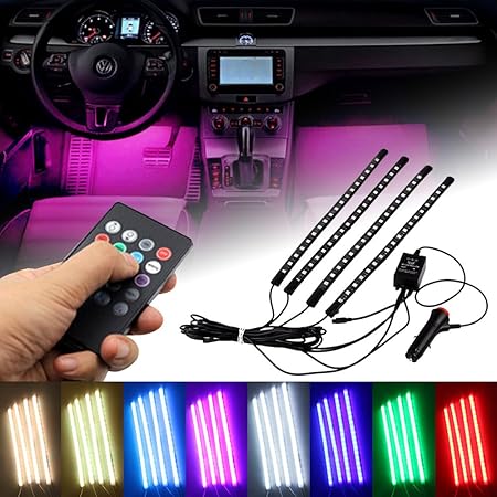 Amazon Ralbay ストリップライト イルミネーション Rgb カラフル 防水防滴高輝度 車用ドレスアップ Ledテープライト 18連led Ledテープ 車 バイク