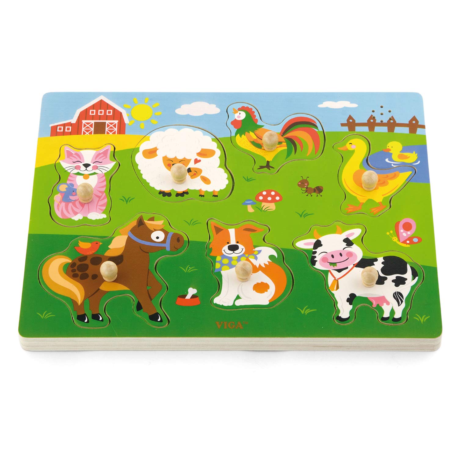 Viga Toys - 51273 - Sound Puzzle - Farm