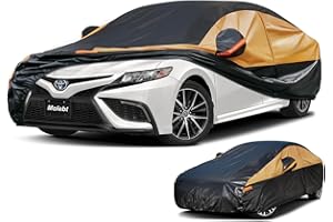 Molebt Multilayers Sedan Car Cover Waterproof All Weather for Automobiles, Heavy Duty Outdoor Full Exterior Covers Zipper Cotton, A4-Fit Toyota Camry, Honda Accord, Nissan Altima, Ford Fusion etc