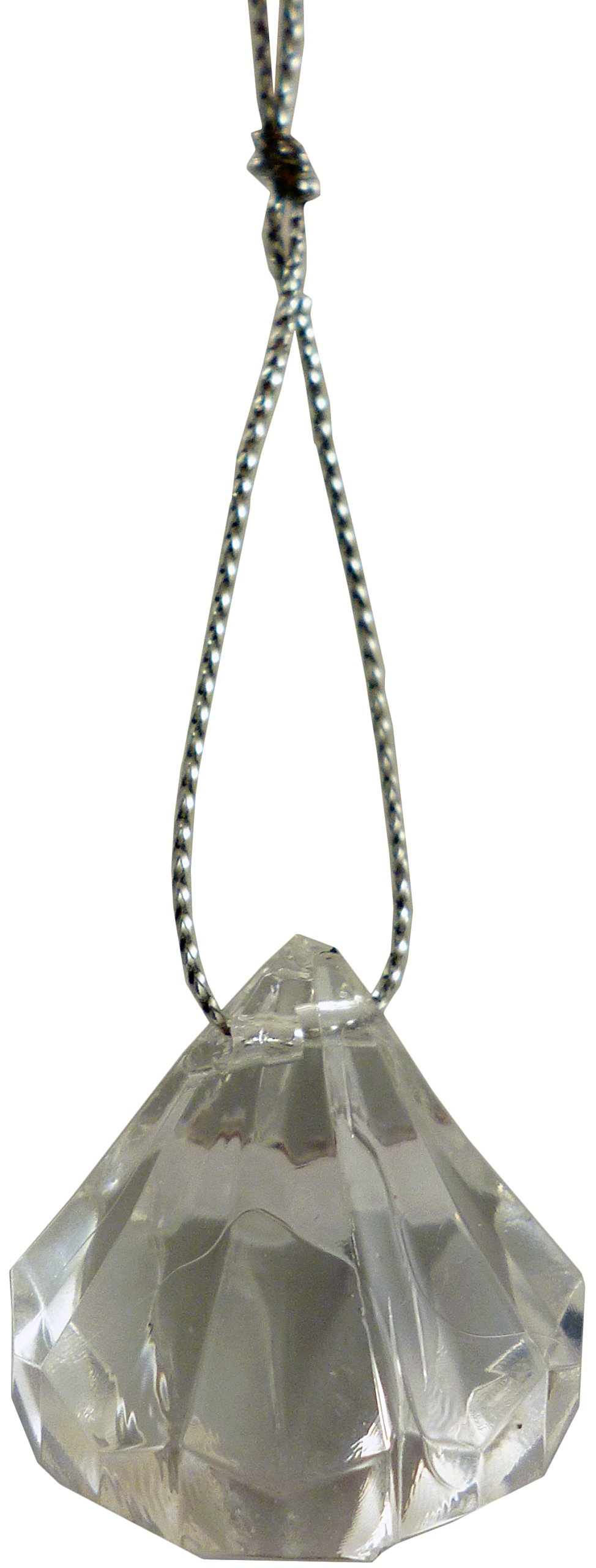 Pack of 4-6cm Clear Acrylic Pendant Christmas Tree Decorations