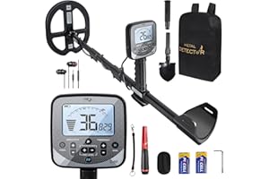 PRO-Z60 Metal Detector for Adults with Pin Pointer,16" Detection Depth Professional Metal Detector Kit High Frequency 19.23kH