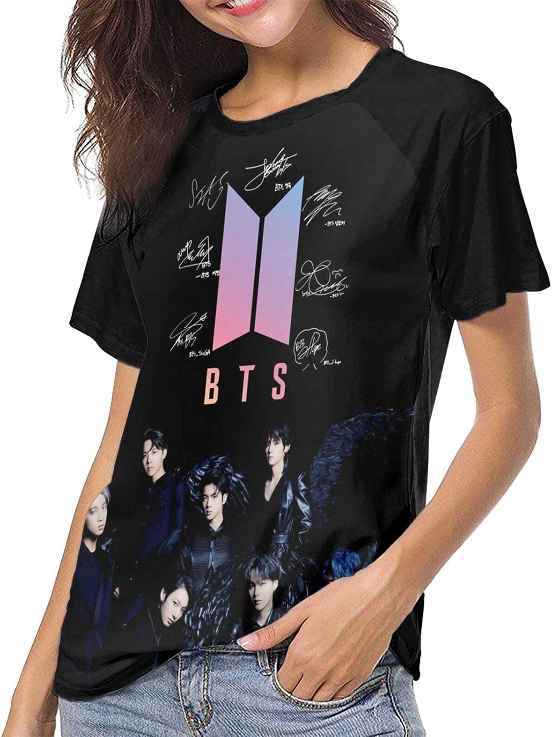 Kpop BTS TShirts Summer Fashion Round Neck Tops Casual Short Sleeve