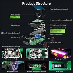Yahboom ROS2 AI Robot Kit Orin NX 8GB Powered