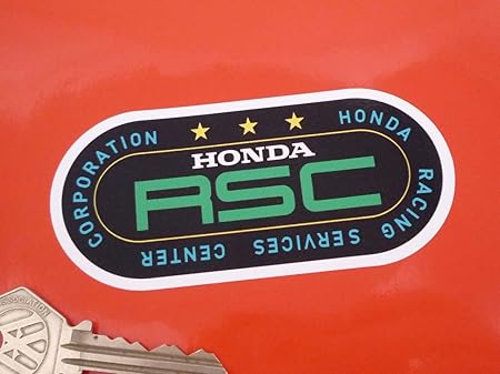 Amazon Honda Rsc Racing Services Centre Corporation Ovoid Sticker ホンダ ステッカー シール デカール バイク 105mm 50mm 並行輸入品 バイク用ステッカー デカール 車 バイク