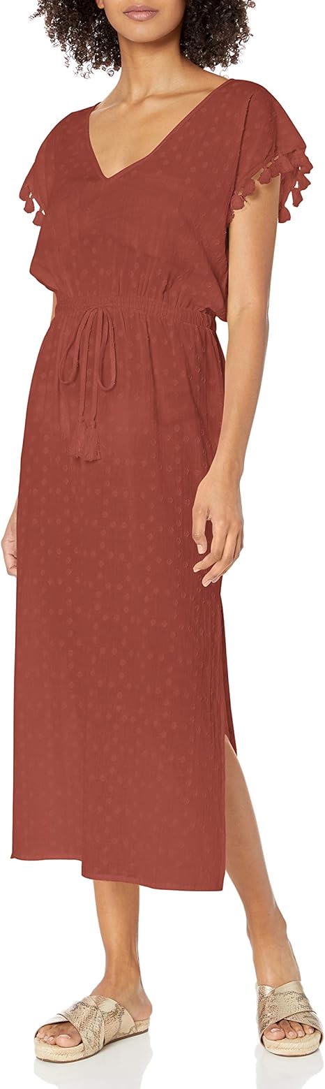 coast acacia textured maxi dress