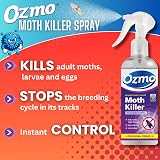 Ozmo Moth Killer Spray 250ml Kills Moths Eggs Larvae Safe for Home view 2