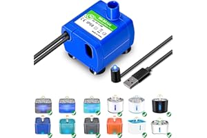 Cat Water Fountain Pump, Pet Water Fountain Pump Compatible Motor, for Pet Drinking Fountain Cat Water Dispenser Replacement…