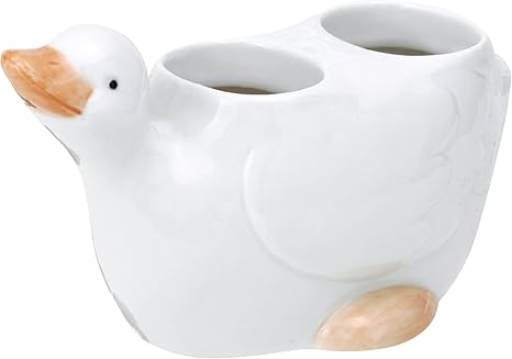 Amazon サンアート かわいい食器 アヒル のキッチン用品 収納アヒル ケチャップ マヨネーズ 立て 白 San276 調味料入れ オンライン通販