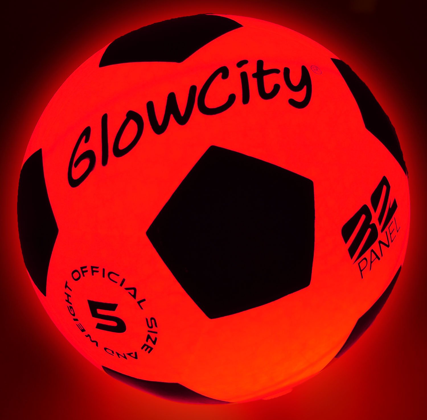 GlowCity Light up LED Soccer Ball Blazing Red Edition Amazon.ca Toys