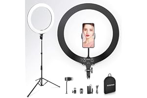Elitehood Ring Light, 19 inch/48cm Ring Lights with Stand & Carrying Bag, 45W Dimmable Led Ringlight, Professional Ring Light for Camera, Smartphone, YouTube, TikTok, Self-Portrait Shooting