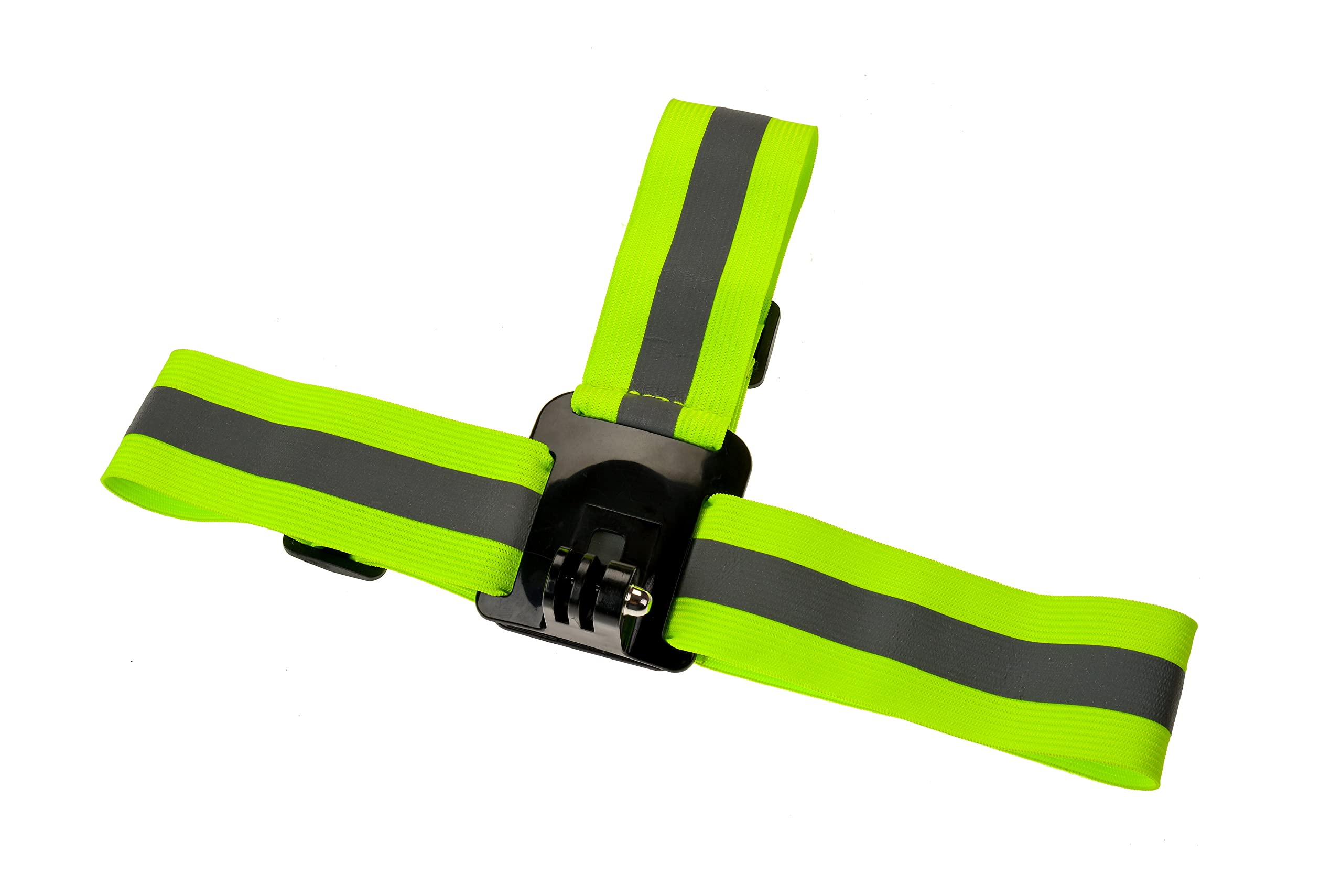 TECHALOGIC Reflective Head/Helmet strap compatible with GoPro Cameras(Yellow Reflective)