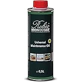 Rubio Monocoat Universal Maintenance Oil, 1,000 ft&sup2;, Pure, 0.5 L | Maintenance Oil, Restores Satin Sheen &amp; Protection on Interior Wood, Ideal for Furniture &amp; Floor, Finished with Oil Plus 2C