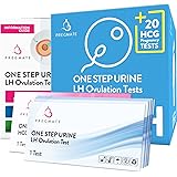 PREGMATE 100 Ovulation LH And 20 Pregnancy HCG Test Strips One Step Urine Test Strip Combo Predictor Kit Pack (100 LH + 20 HCG)