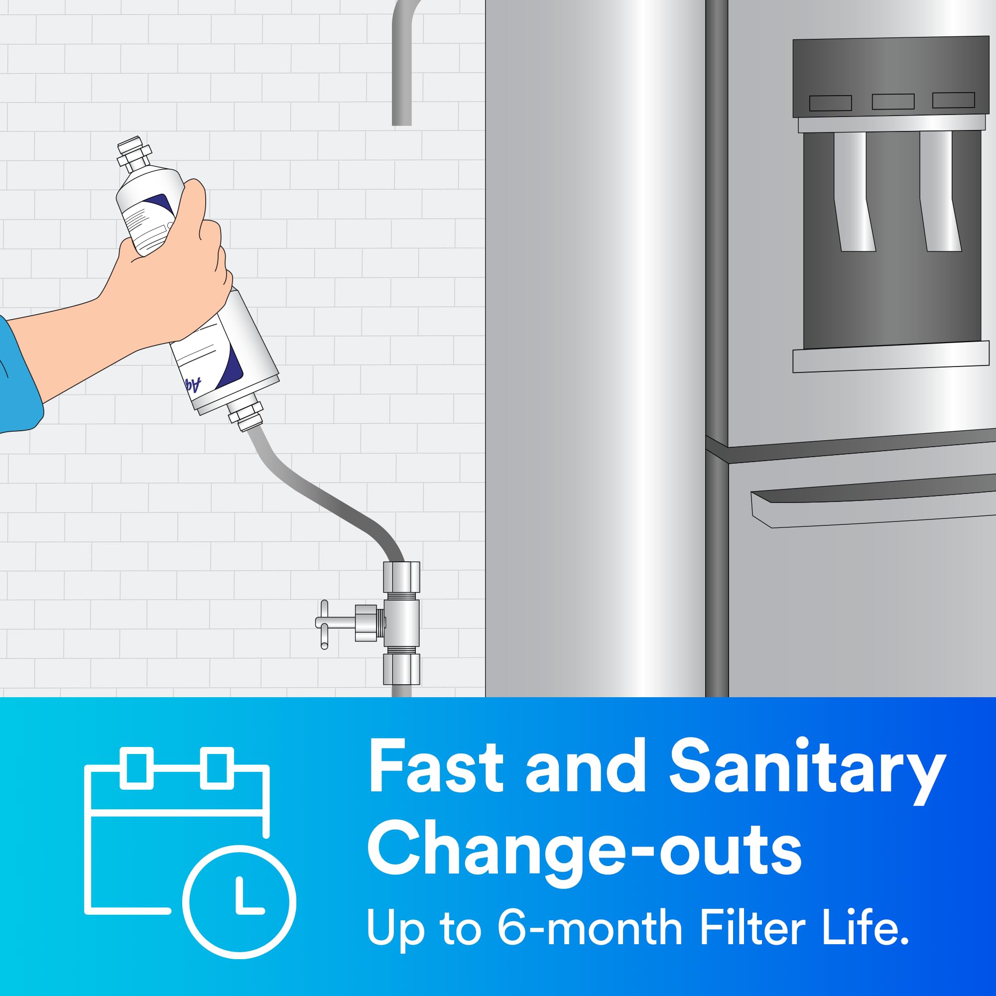 3M Aqua-Pure AP717 In-Line Water Filter for Refrigerator, Ice Maker and Drinking Fountains, Inhibits Scale Build-Up, Removes Sediment, Chlorine Taste and Odor