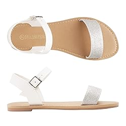 DREAM PAIRS Women's Ankle Strap Flat Sandals Open