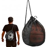 Cosmos Basketball Bag Basketball Backpack - Soccer Football Single Ball Storage Mesh Back Sack Crossbody Sling Sackpack for Volleyball Rugby Equipment, Sport Bag Organizer for Gym Pool Beach Travel