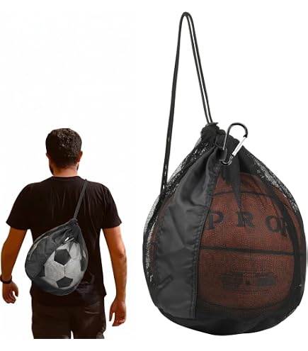 Amazon.com : Single Mesh Ball Bag with Zipper Pocket Ball  display picture 1