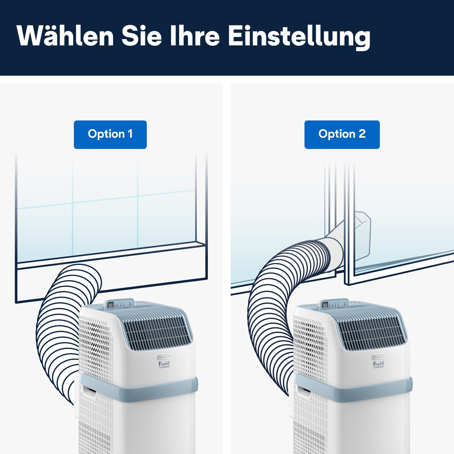 De'Longhi Pinguino Compact ES72 YOUNG, Mobiles Klimagerät, 8.300 BTU/h, für Räume bis zu 60m3, Entfeuchtungsfunktion, 24-Stunden-Timer, Energieeffizienzklasse A, Weiß 4