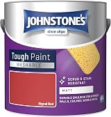 Johnstone's Washable Matt Emulsion Paint Signal Red 2.5L 12m2 Coverage