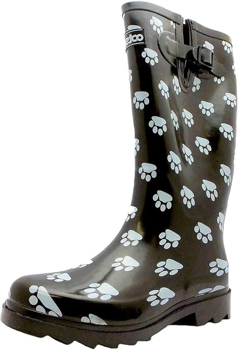 womens dog print rain boots