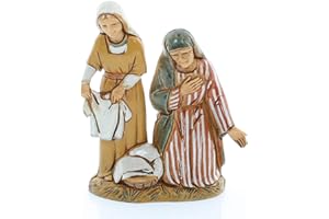 Moranduzzo Washerwomen for Nativity Scene of 4 Inch Scale 1:20 - Unbreakable Nativity Figures - Arabic Style, Hand-Finished Painting, Official Product, Made in Italy, Sculptor M. Landi