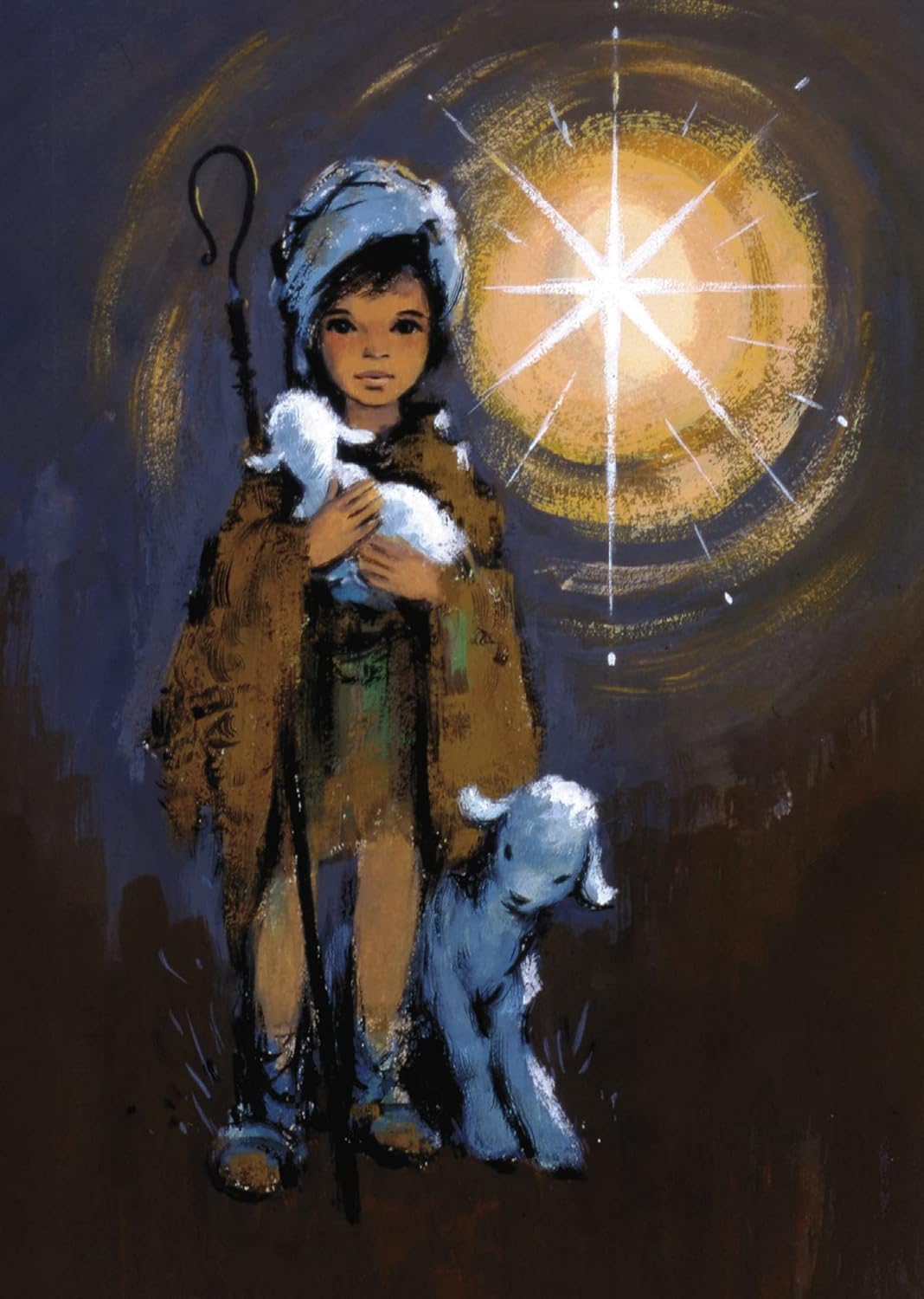 GBCC Charity Christmas Cards Pack of 6 - Charity Christmas Cards with Little Shepherd Boy - Artistic Religious Design - Eco-Friendly Xmas Cards Multipack with Envelopes