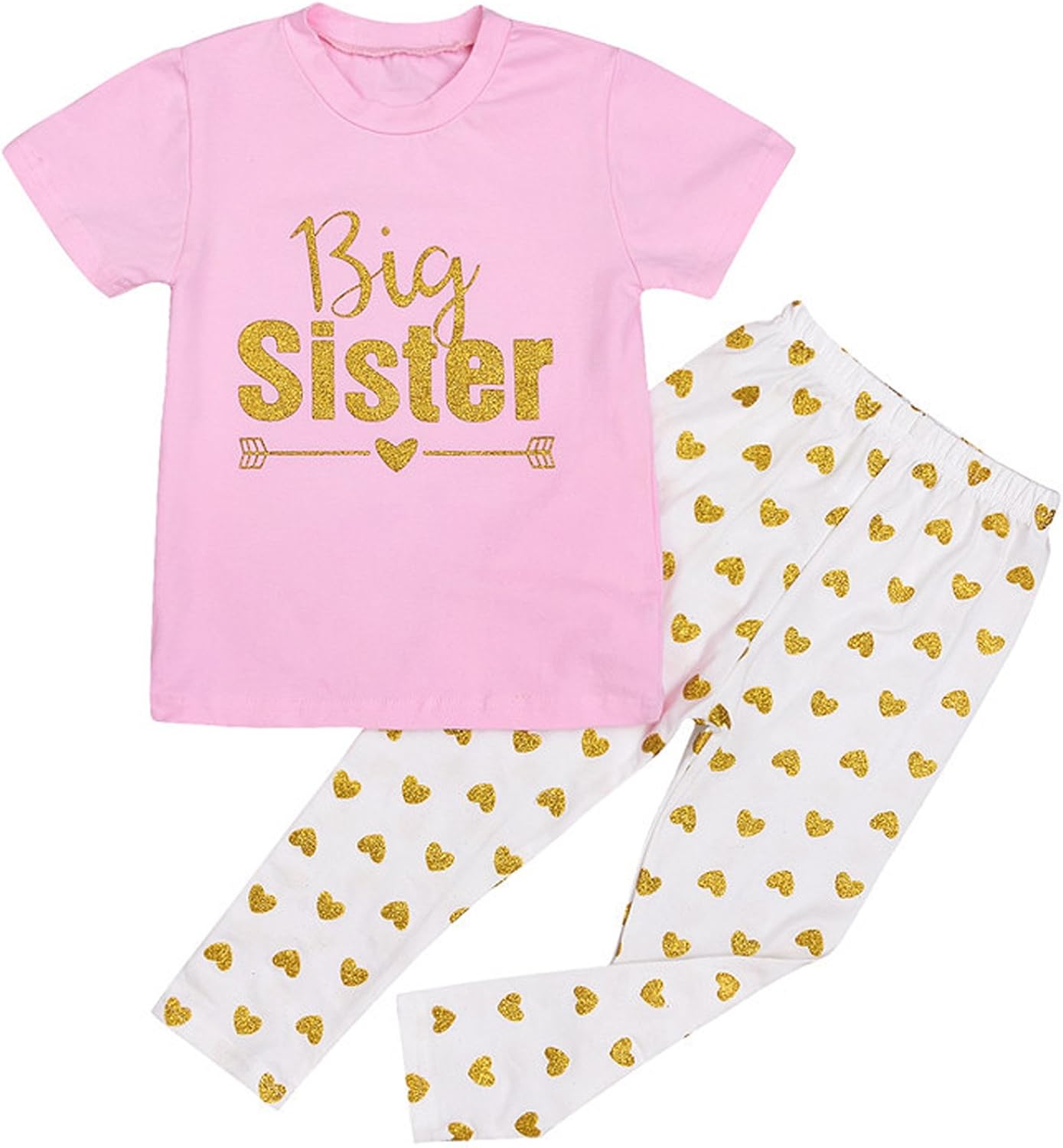 Girls Matching Little Big Sisters Outfits Set 0-6 Years