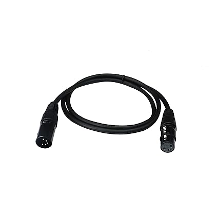 1m Dmx Stage Light Cable Dj Xlr Cable Sinloon 3 Pin Female Xlr To 5 Pin Male Xlr Dmx Turnaround Connection For Blue Yeti Pro Moving Head Light Par Light Spotlight With Xlr Input Output 5male