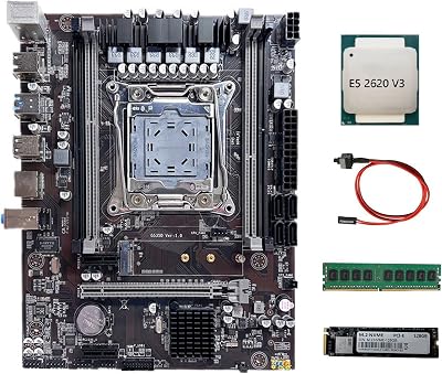 Oikabio X99 Motherboard LGA2011-3 E5 2620 V3 CPU DDR4 4GB RAM 128GB M.2 SSD