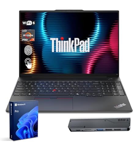Amazon.com: Lenovo ThinkPad E16 Gen 2 Business Laptop, AMD Ryzen 7