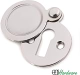 EAI Victorian Keyhole Covered Escutcheon 35mm Polished Chrome Front Door view 8