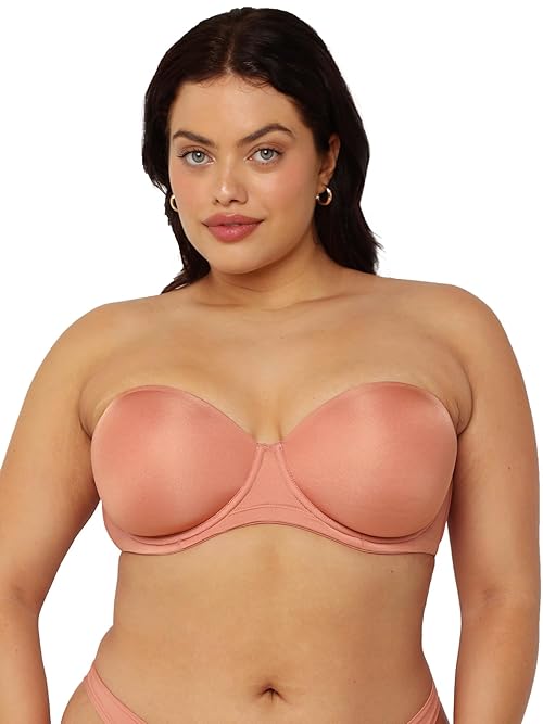 Smart & Sexy Women's Full Support Light Lined Strapless Bra, Tuscany Clay