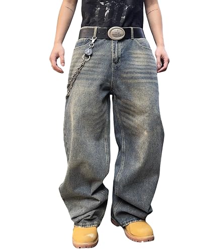 Amazon.com: FantasyGears Mens Camo Cargo Pants Y2k Hip Hop Jeans