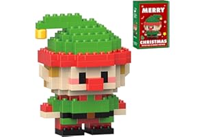 NDZUI 2025 Christmas Building Blocks Set, Stacking Bricks Christmas Decorations and Gifts Building Set Toys Xmas Gifts for Kids and Adults (Elf)