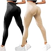 Resistance Band Leggings for Women 2 Piece High Waist Workout Leggings Seamless Scrunch Butt Lift Yoga Pants