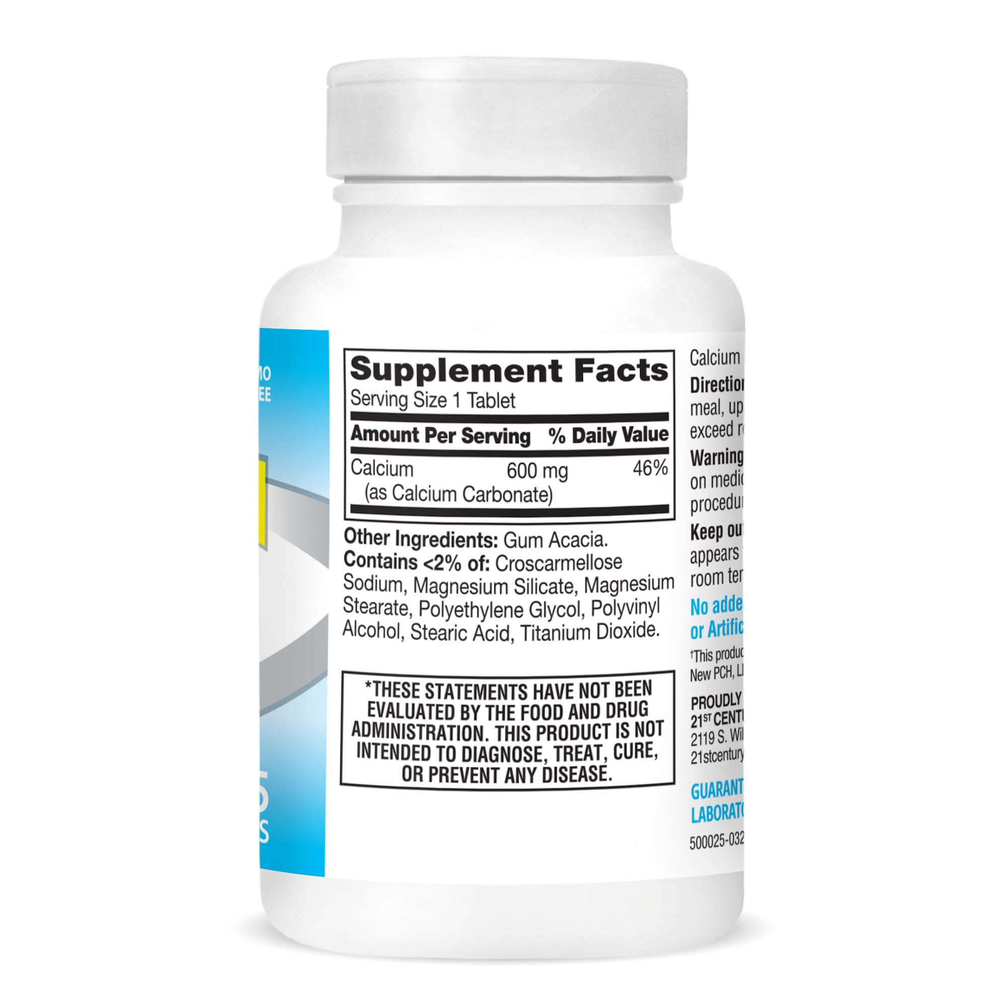 21st Century Calcium Supplement, 600 mg, 75 Count