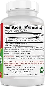 Best Naturals Holy Basil Extract 500 mg 120 Vcaps - Stress Support view 2
