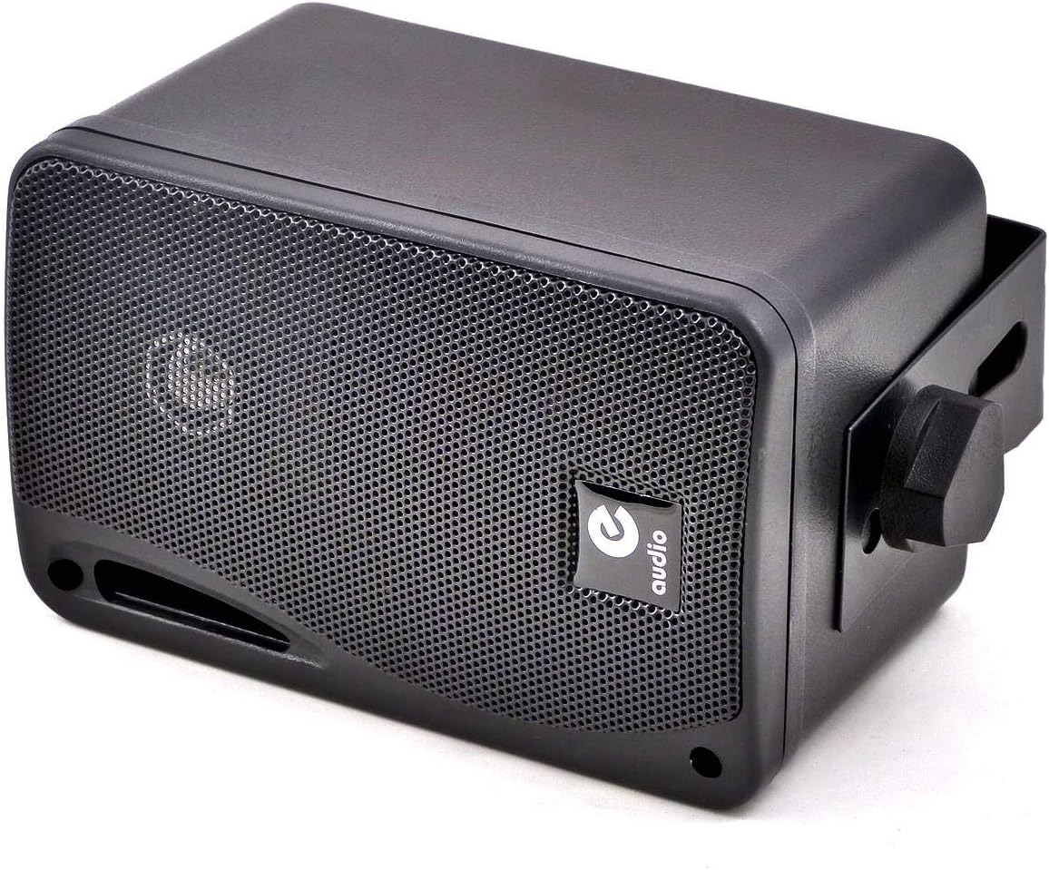 e-audio 3 3-Way Background Music Speakers With Brackets 80W 4 Ohm, black - Image 3