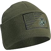 Rothco USMC Eagle, Globe, and Anchor Watch Cap with US Flag – Fine Knit Winter Hat